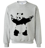 Banksy Panda Guns  Gildan Crewneck Sweatshirt