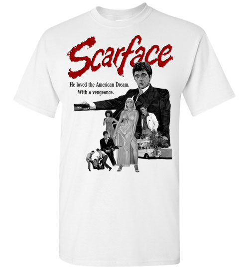 Tony Montana Scarface Shirt Tee Al Pacino Gangster Movie 80's,v6b,Gild –  Glorious Merch