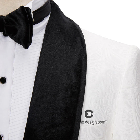 Cenne Des Graoom Latest Coat Design Men Suits Tailor-Made Tuxedo 4 Pieces Blazer Velvet Lapel Wedding Party Groom Costume Homme