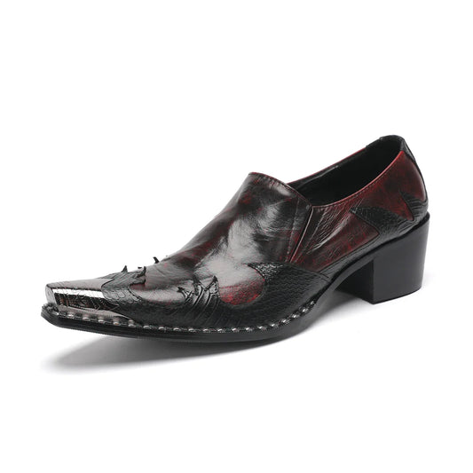 New Italian Designer Handmade Men's Shoes  Pointed Leather Formal Derby Shoes  Business Office and Wedding Work Shoes