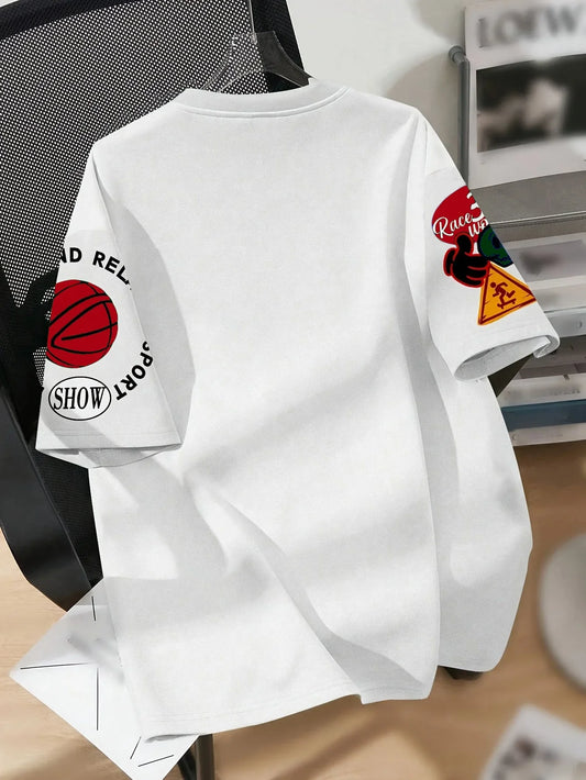 Summer 2025 new men's T-shirt casual and fashionable 3D printed top comfortable and soft polyester men's T-shirt
