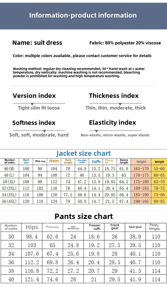 2025 Men's Suit Handsome Casual 2 Piece Suit for Men Wedding Tuxedos Notched Lapel Groomsmen Business Prom Blazer