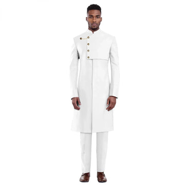 Indian Style Men's Suit 2-piece Suit Navy Blue Groom Wedding Tuxedo Blazer Single-breasted Long Jacket XS-6XL  Clothes for Men