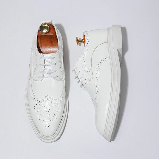 Classic Oxford Shoes Fashion Social Leather Footwear Mens Classic Casual Business Leather Shoes Retro Man Dress Shoes Sneakers