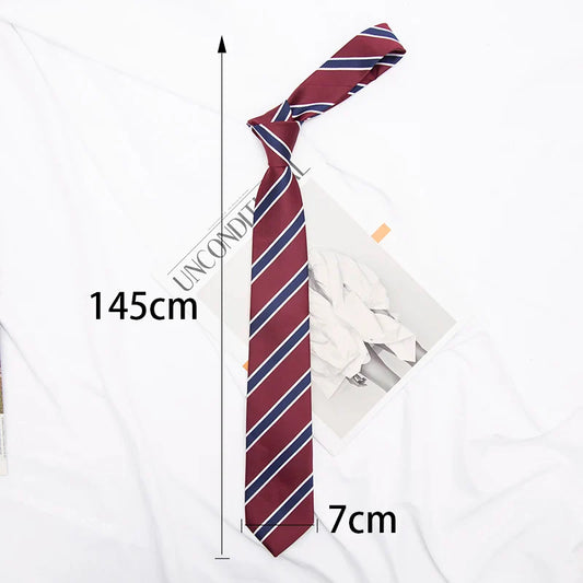 New JK Ties Women Striped Neck Tie Girls Japanese Style for Jk Uniform Cute Skinny Necktie Plaid Uniform School Men Accessories