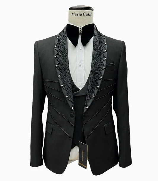 Latest Coat Pants Design Single-breasted Slim-fit Men's Suit Wedding Tuxedo Groom Business Party Dance Best Man Suit Clothing