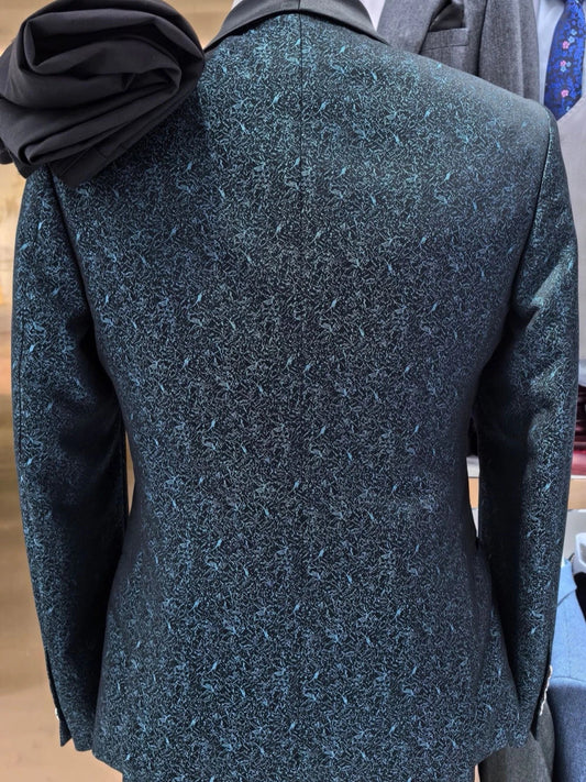 Luxurious Shawl Lapel 3-pieces Men Suit Textured Single Breasted Elegant Customized High Quality Set Vintage Party Groom Wear