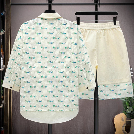 Chinese style Shirts + Pants summer 100% Cotton linen Sportswear Men's Casual Sets spring Male Fashion Chinese style trousers