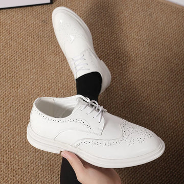 Classic Oxford Shoes Fashion Social Leather Footwear Mens Classic Casual Business Leather Shoes Retro Man Dress Shoes Sneakers