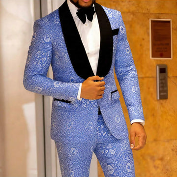 Mens Suits Tuxedo Suit Set Slim Fit 2 Piece Luxurious Party Dinner Jacket Pants