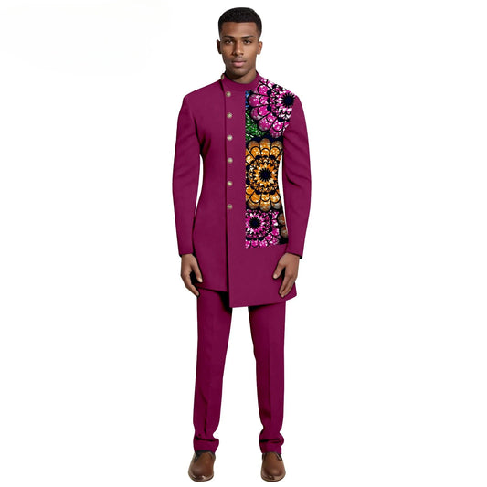 2025 African Men's Suit Single Breasted Suit and Trousers 2 Piece Formal Wedding Dress A2416064 Suits for Men