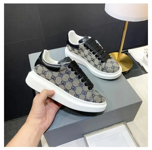 Men's summer new versatile breathable canvas shoes Korean version trendy board shoes casual height increasing men's shoes