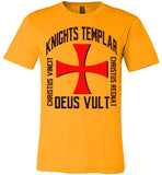 Knights Templar Deus Vult Christus Vincit,v21,Canvas Unisex T-Shirt