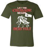 Knights Templar Let The Crusade Begin Deus Vult,v20,Canvas Unisex T-Shirt