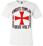 Knights Templar Deus Vult Christus Vincit,v21,Canvas Unisex T-Shirt