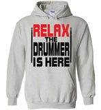 Relax The Drummer Is Here v2 , Gildan Heavy Blend Hoodie