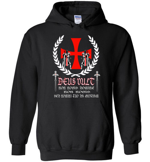 Knights Templar Deus Vult shirt, v4, Gildan Heavy Blend Hoodie