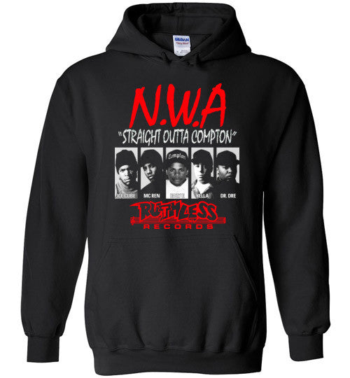 NWA Straight Outta Compton Ruthless Records Eazy E Dr Dre Ice Cube v8 , Gildan Heavy Blend Hoodie