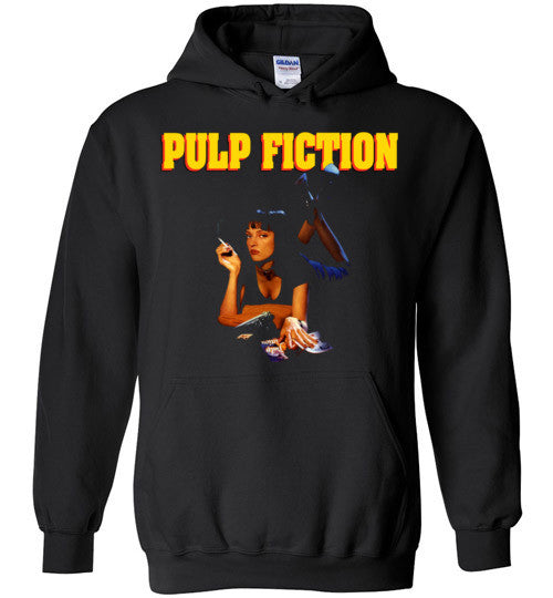 Pulp Fiction Mia Wallace , quentin tarantino, mobsters, john travolta, vincent, jules, v7, Gildan Heavy Blend Hoodie
