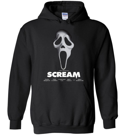Scream scary movies, masks, thriller, wes craven, halloween, horror, 90s movies,ghostface,drew barrymore,v5, Gildan Heavy Blend Hoodie