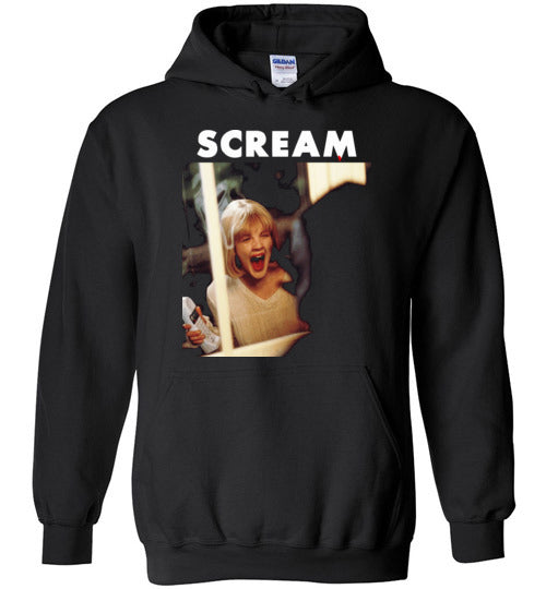 Scream scary movies, masks, thriller, wes craven, halloween, horror, 90s movies,ghostface,drew barrymore, v6, Gildan Heavy Blend Hoodie