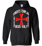 Knights Templar Deus Vult Christus Vincit,v22,Hoodie