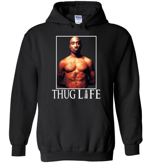 Tupac 2pac Shakur Makaveli Thug Life v9 , Gildan Heavy Blend Hoodie
