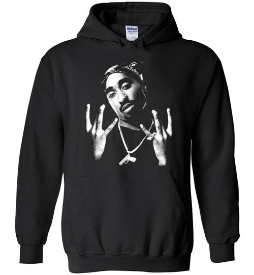 Tupac 2pac Shakur Makaveli Death Row hiphop 1 , Gildan Heavy Blend Hoodie