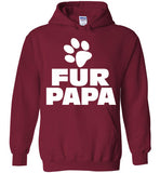 Fur Papa, Mens Funny , Gifts For Dads or Grandpas , Gildan Heavy Blend Hoodie