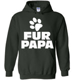 Fur Papa, Mens Funny , Gifts For Dads or Grandpas , Gildan Heavy Blend Hoodie