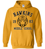 Stranger Things Hawkins Middle School 1983 , v1, Gildan Heavy Blend Hoodie