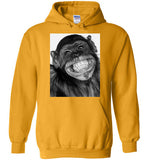 Monkey funny chimpanzee happy smile face,v3,Hoodie