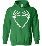 Skeleton Heart Hands Halloween , Gildan Heavy Blend Hoodie