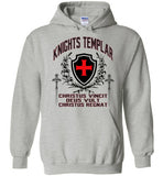 Knights Templar Deus Vult Christus Vincit,v26,Hoodie