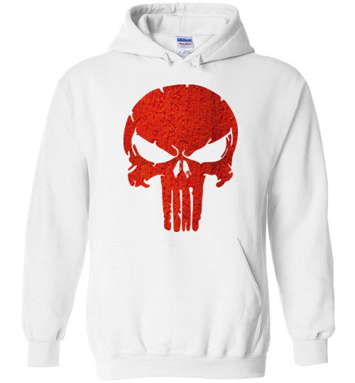 Punisher Skull red,v1,Gildan Heavy Blend Hoodie