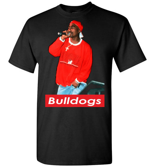 Tupac 2pac Shakur Supporting Georgia Bulldogs Football , Makaveli Death Row hiphop Swag, v28, Gildan Short-Sleeve T-Shirt