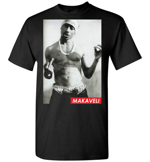 Tupac 2pac Shakur Makaveli Death Row hiphop gangsta Swag, v32b, Gildan Short-Sleeve T-Shirt