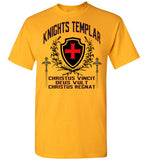 Knights Templar Deus Vult Christus Vincit,v26,T Shirt