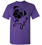 Cute Pug Shirt Tee T-shirt Pugs,v1,Gildan Short-Sleeve T-Shirt