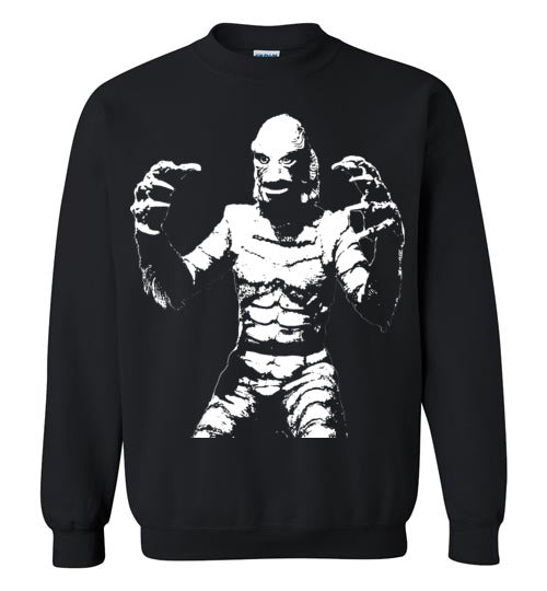 Creature from the Black Lagoon Classic Horror Movie, v5,Gildan Crewneck Sweatshirt