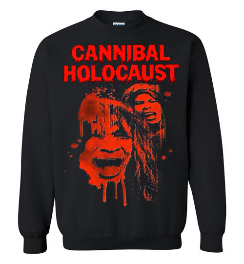 Cannibal Holocaust Ruggero Deodato Horror Zombies Movie, v1, Gildan Crewneck Sweatshirt