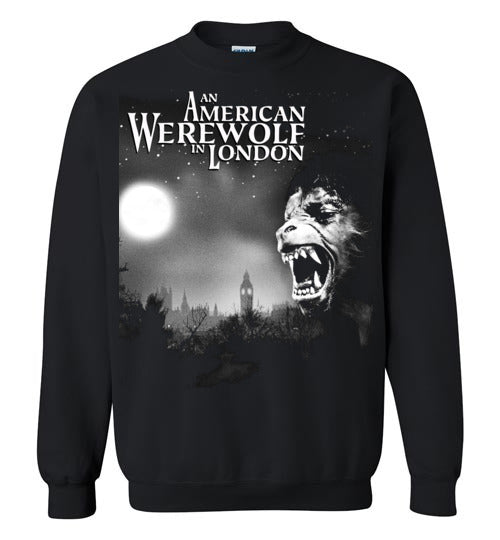 An American Werewolf in London,1981 horror comedy,horror movie classic,v1,Gildan Crewneck Sweatshirt