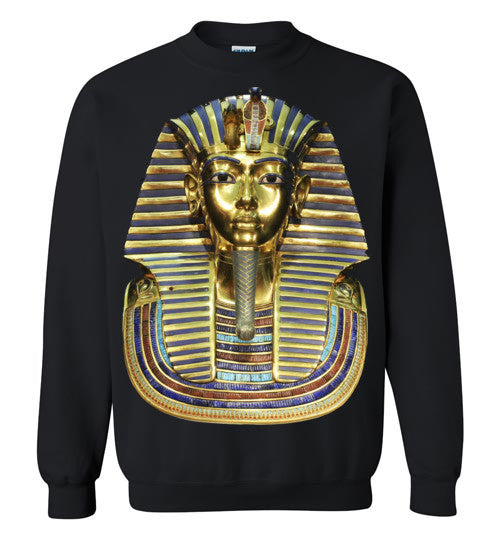 Egyptian Pharaoh King Tut HipHop Dope Swag Illuminati v2, Gildan Crewneck Sweatshirt