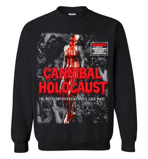 Cannibal Holocaust Ruggero Deodato Horror Zombies Movie, v4, Gildan Crewneck Sweatshirt
