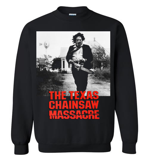 The Texas Chain Saw Massacre,1974 horror film,Leatherface,Ed Gein, slasher,v3,Gildan Crewneck Sweatshirt