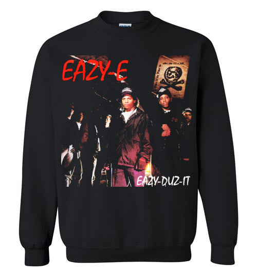 Eazy-E NWA Ruthless Records Eazy E Gangster Rap Hip Hop, Eazy Duz It, v2, Gildan Crewneck Sweatshirt