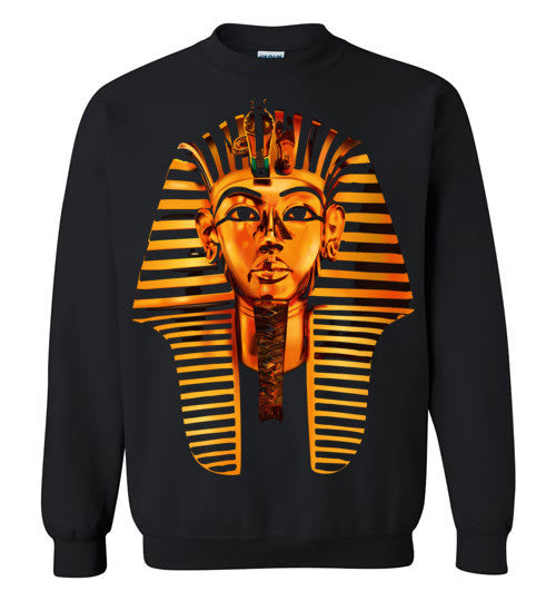 Egyptian Pharaoh King Tut HipHop Dope Swag Illuminati v1, Gildan Crewneck Sweatshirt