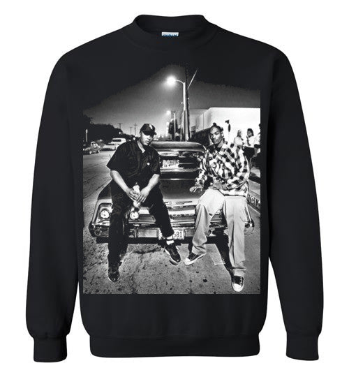 Snoop Dogg & Dr Dre , Hip Hop Gangsta Rap G-Funk ,v7, Gildan Crewneck Sweatshirt