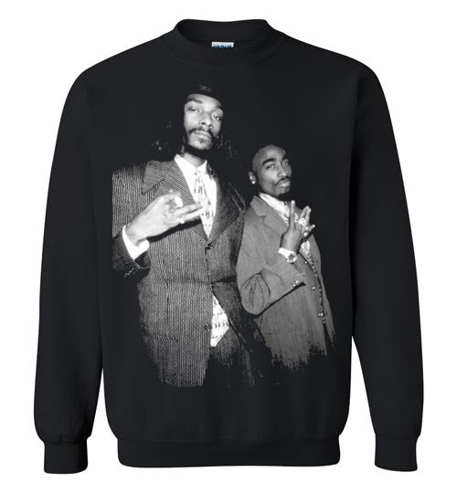 Tupac 2pac Shakur Makaveli Snoop Dogg Death Row hiphop gangsta Swag, v23, Gildan Crewneck Sweatshirt