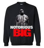 Notorious BIG Biggie Smalls Big Poppa Frank White Christopher Wallace,Bad Boy Records, Hip Hop New York Brooklyn,v10, Gildan Crewneck Sweatshirt